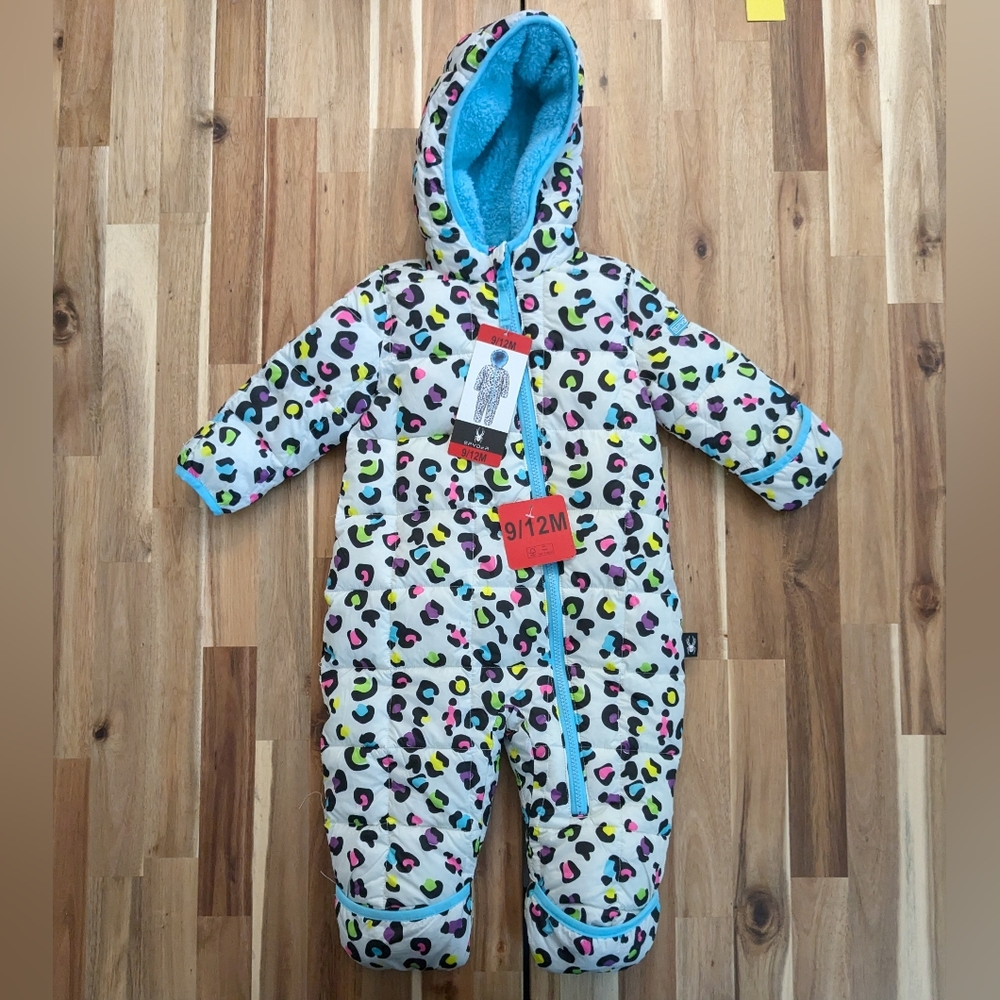 Spyder Baby Snow Bunting Snowsuit, Multicolor Leopard print, 9-12M